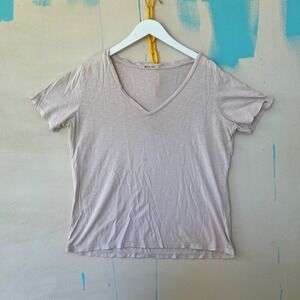 Marine Layer V-Neck Short-Sleeve T-Shirt‎ Light Grey Size M Casual Wear 20x24